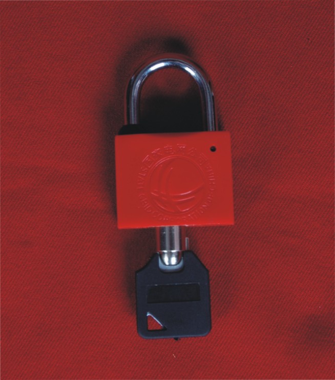 厂家供应塑钢30mm梅花锁,一把钥匙通开塑料锁,一把钥匙通用塑料锁,红色塑料锁